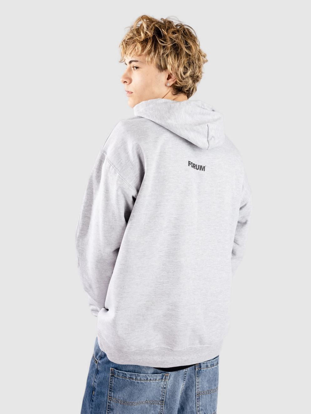 Forum Punched Hoodie heather grey