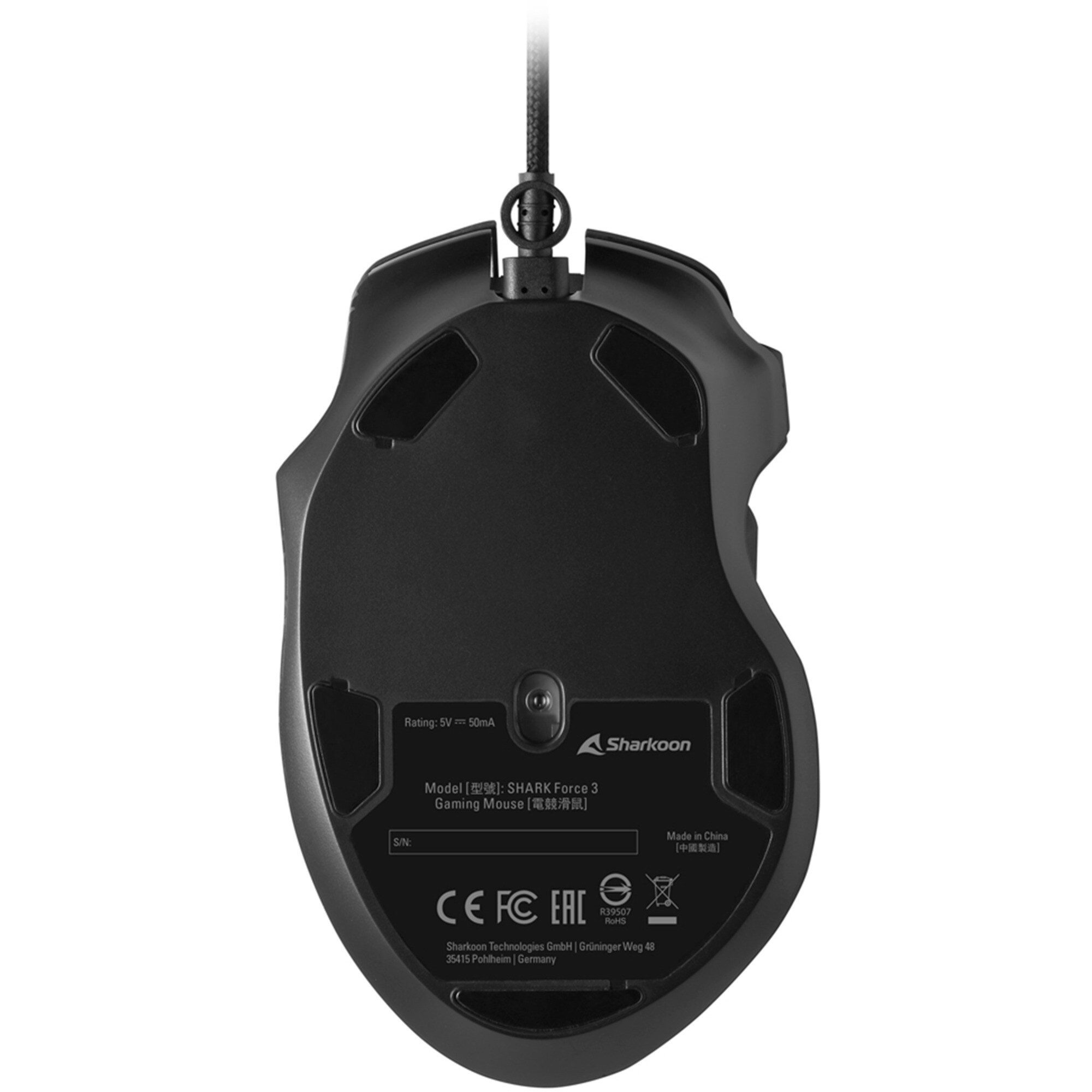 Sharkoon Gaming-Maus SHARK Force 3