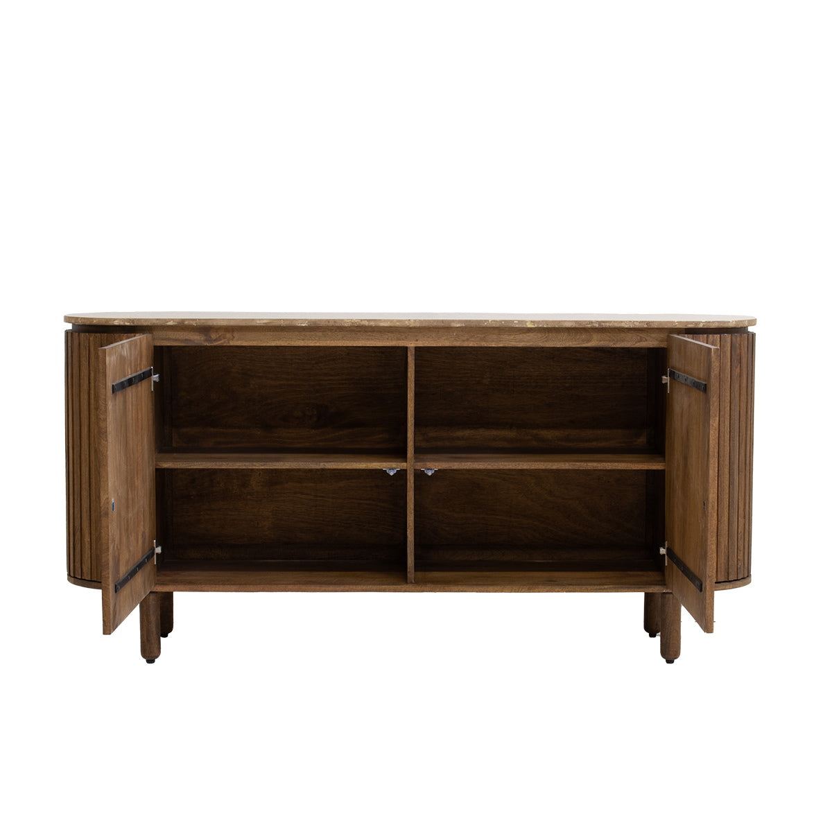 Giga Meubel - Dressoir Bruin Hout|Travertin - 175x40x85cm - Myra