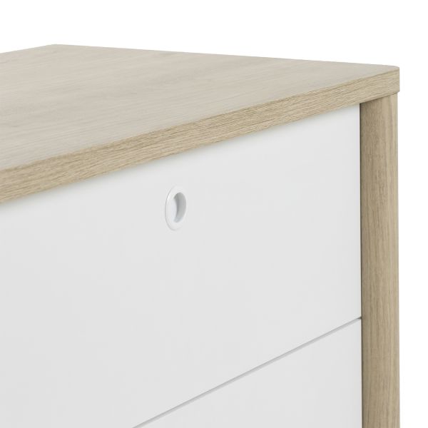 Gami Matis Commode Met 3 Laden - Wit / Naturel
