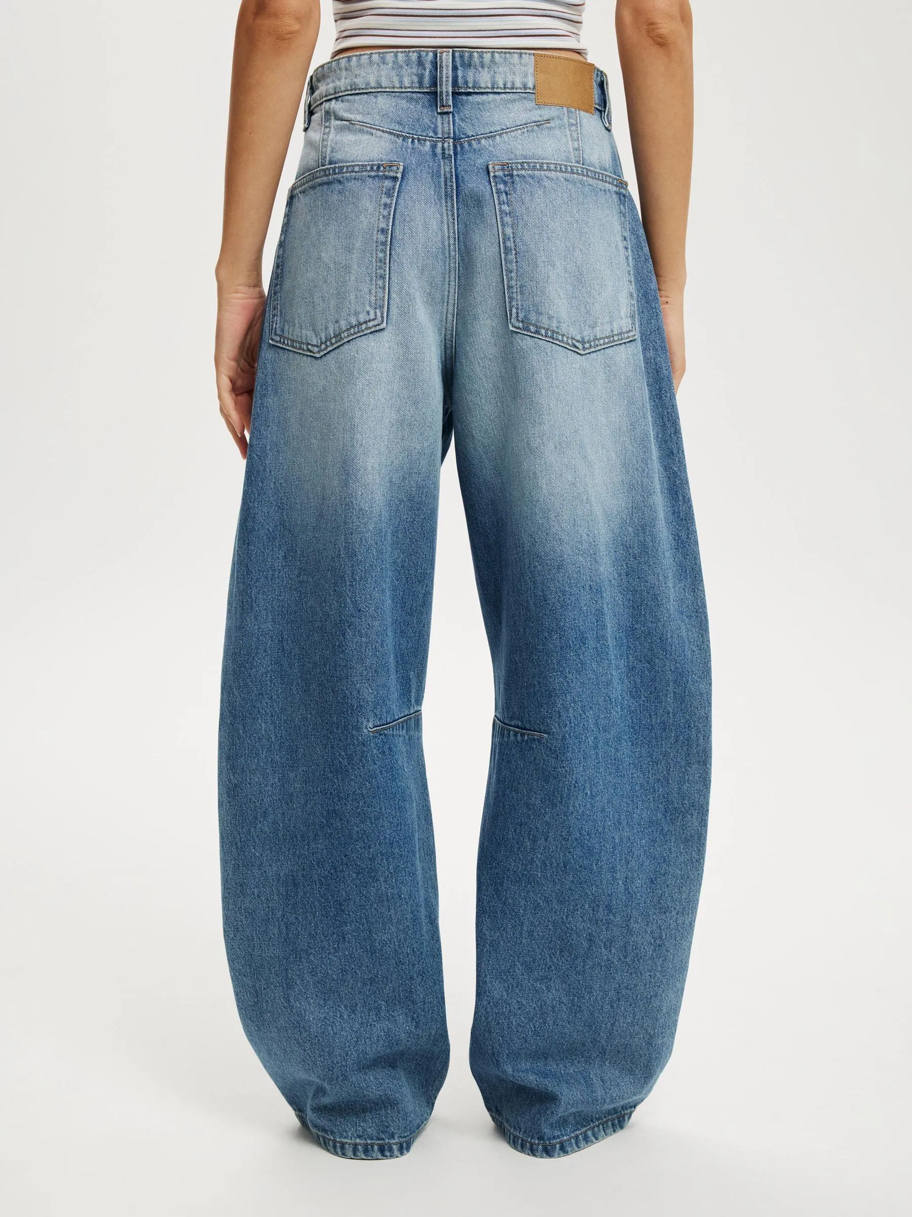 Blauw - Cotton On Barrel Jeans