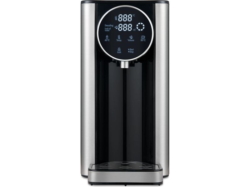 Trisa Heisswasserspender Silver Stream 2.7 l, Schwarz/Silbe Heisswasserspender mit Touch Display