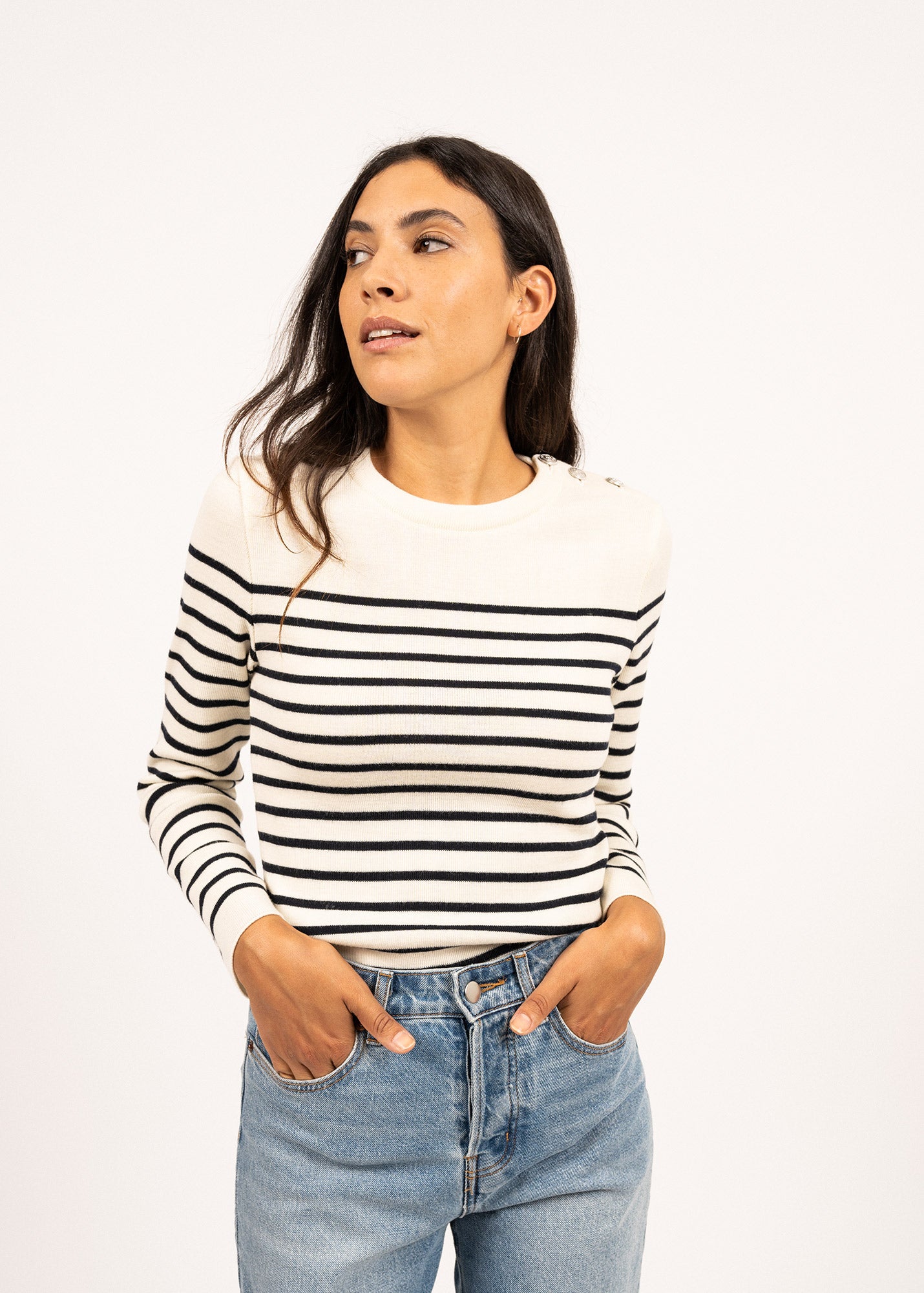 Pull marin rayé Marée