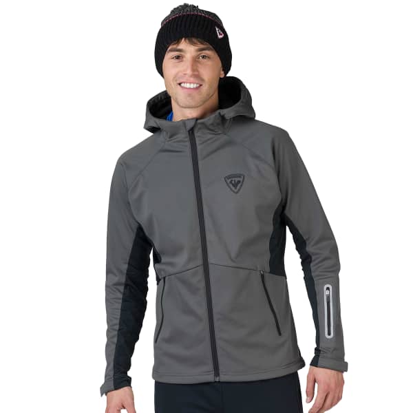 Veste ski de fond ROSSIGNOL SOFTSHELL HOODIE JKT GREY ONYX
