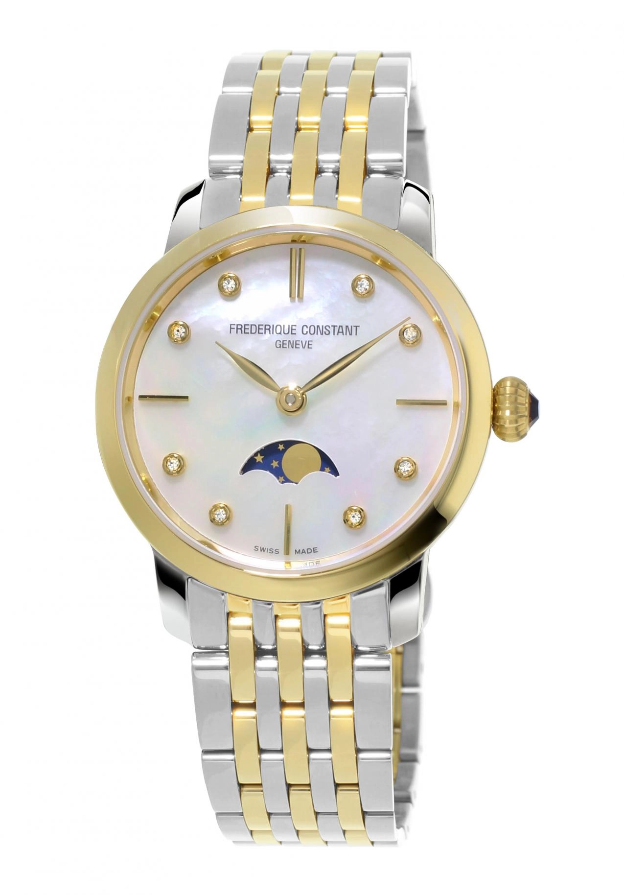 Frederique Constant Damenuhr Ultra Slimline Mondphase Gold