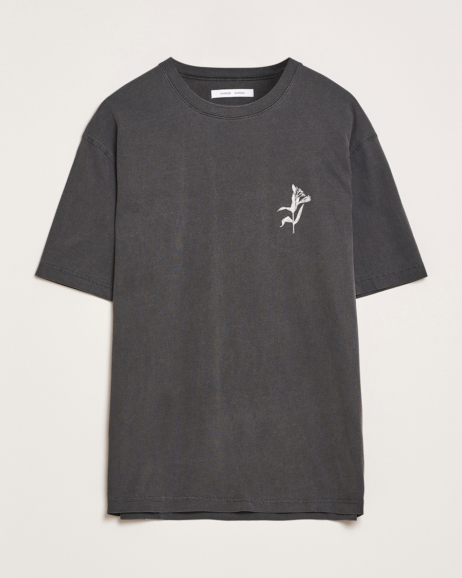 Samsøe Samsøe Printed Lily Crew Neck T-Shirt Washed Black