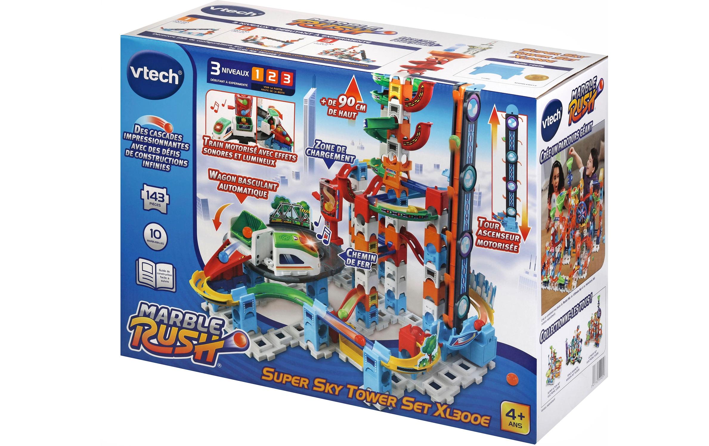 Kugelbahn Marble Rush Super Sky Tower Set XL300E -FR-Interaktive Murmelbahn