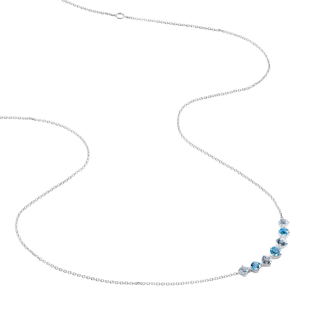 Collier Corabella Or Blanc Topaze