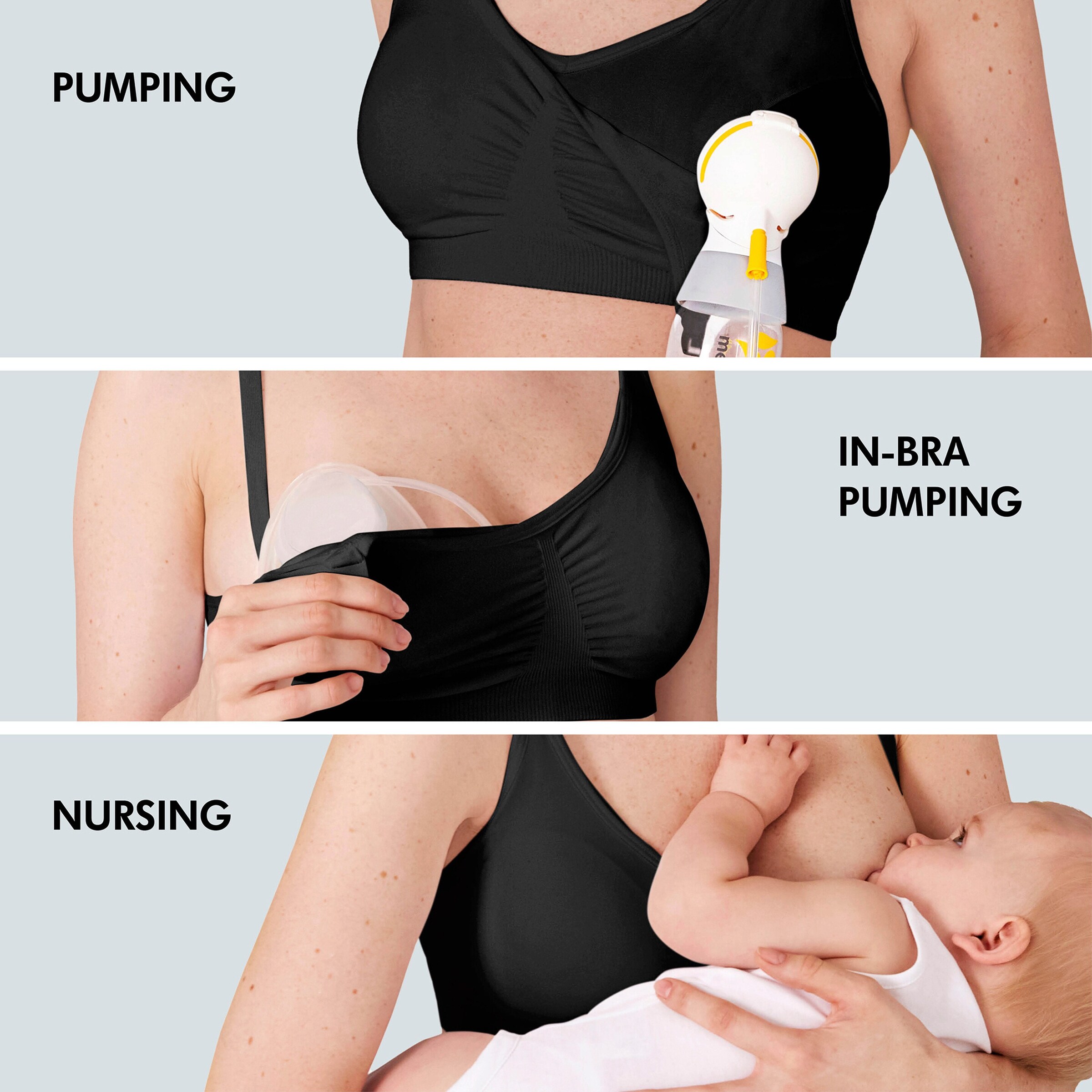 Medela Umstands- und Still-BH 3in1 mit Abpump-Funktion Nursing and Pumping schwarz