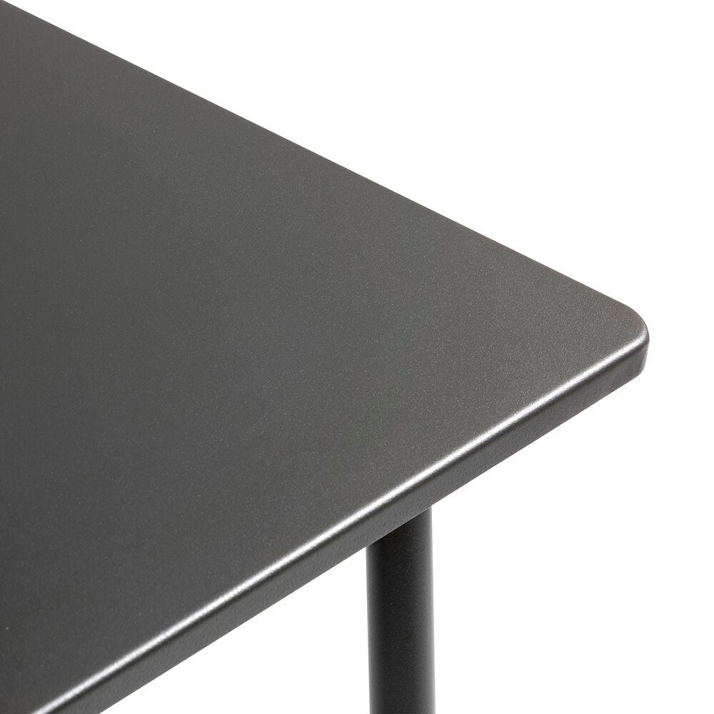 Niedriges Loungeset aus rechteckigem Tisch und 2 Bänken Vence Batyline® Duo Obsidian