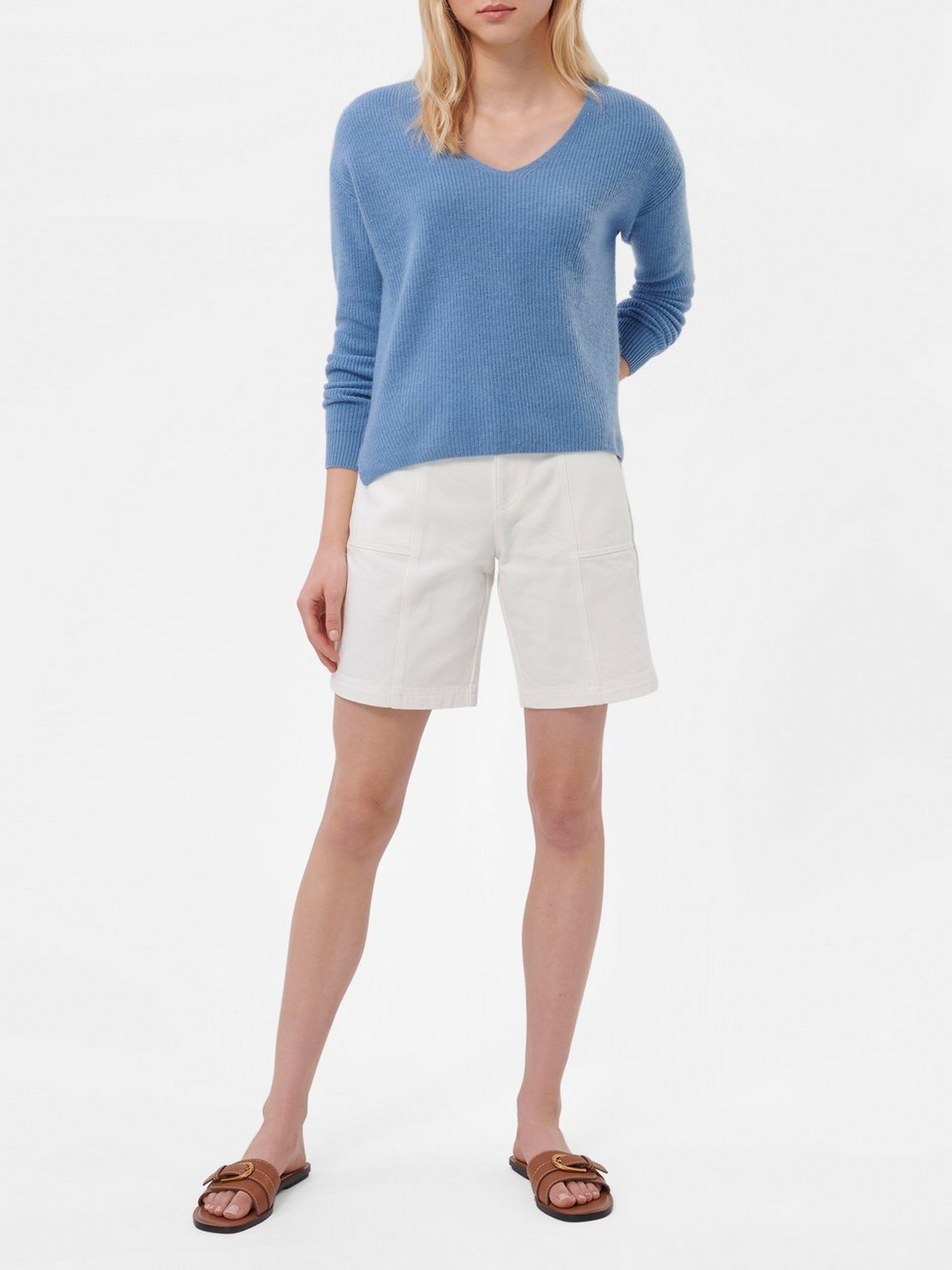 V-Pullover aus 100% Premium-Kaschmir