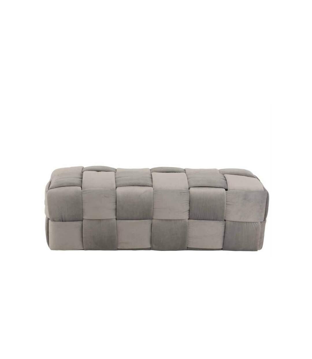 Paris Prix - Pouf Design 3 Personnes 120cm Gris Clair