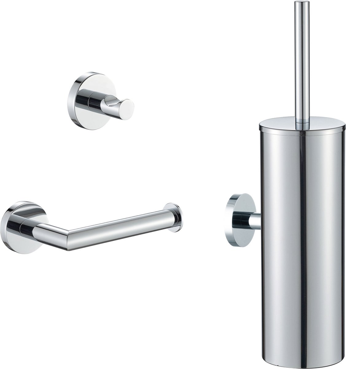 Plieger Vigo toiletaccessoiresset 3-delig chroom