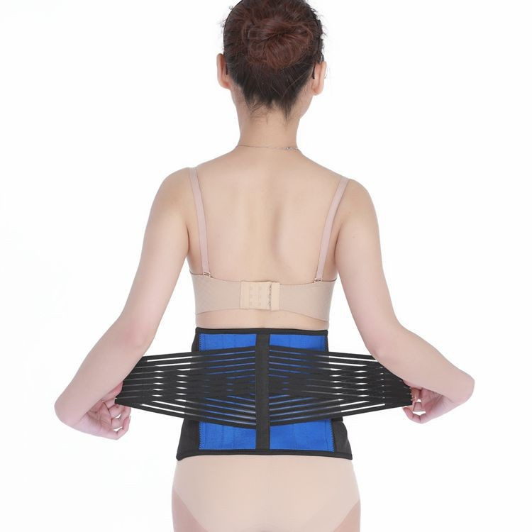 (Gr. XL) Neopren Rückengurt Geradehalter Haltungsunterstützung zur Entspannung für Männer / Frauen - Schwarz / Blau