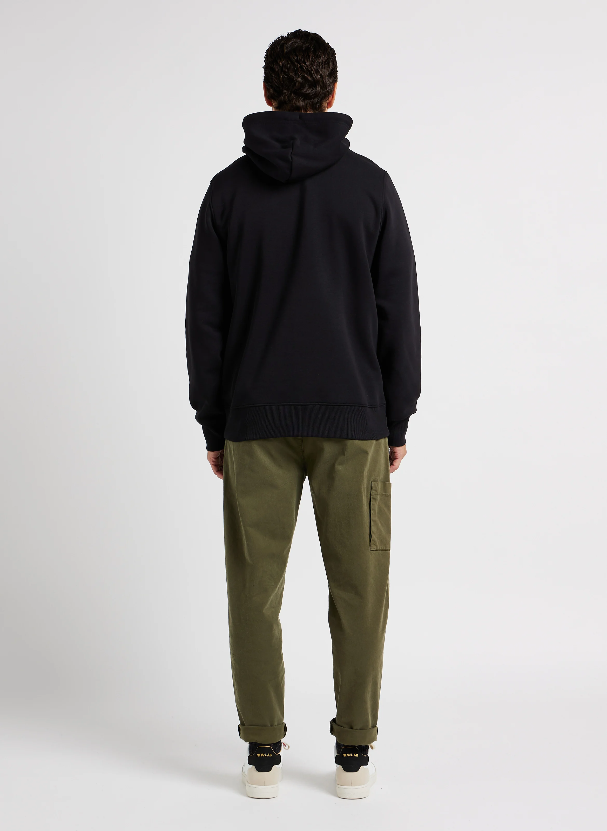 Sweat à capuche regular-fit en coton mélangé | Noir
