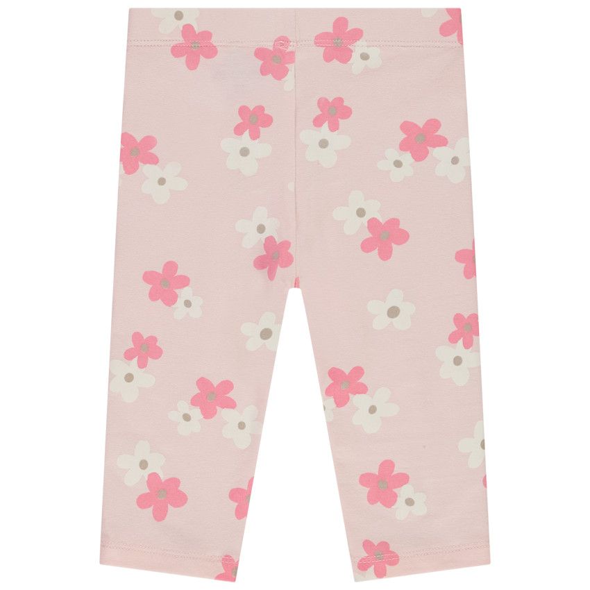 Corsaire en jersey imprimé fantaisie pour bébé fille - Rose
