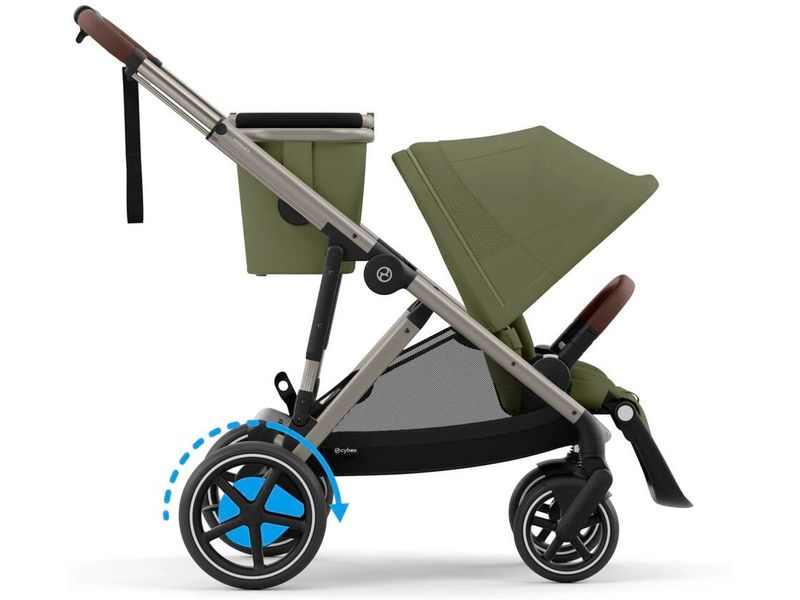 CYBEX Gold Kinderwagen eGazelle S Grün Elektrischer Kinderwagen mit 20 Kombinationen