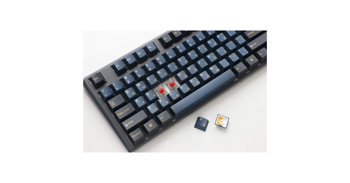 DuckyOne 3 Pro, gaming toetsenbord  (Zwart, US lay-out, Cherry MX2A Blue, RGB led, Double-shot PBT, QUACK Mechanics, hot swap)
