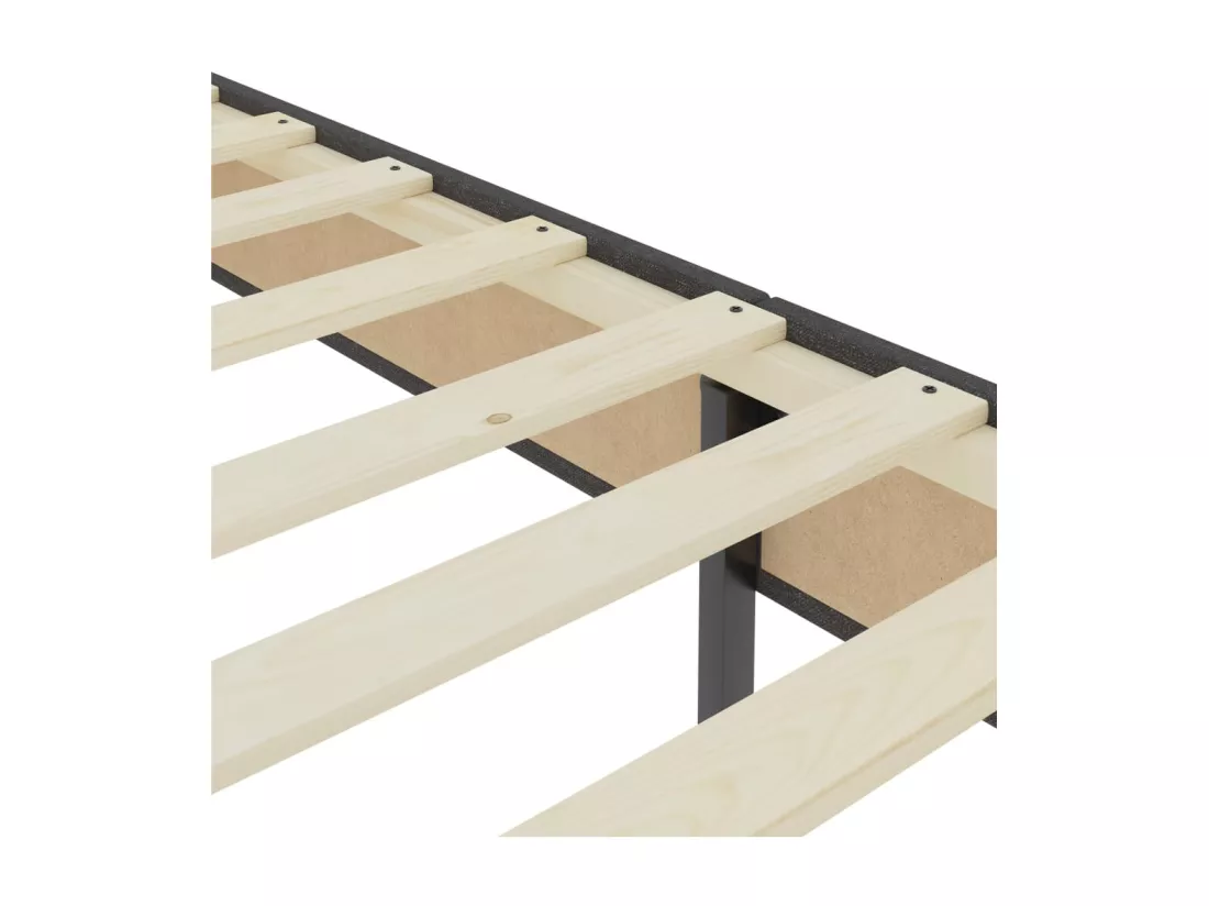 Sommier tapissier Gris foncé Tissu 180x200 cm