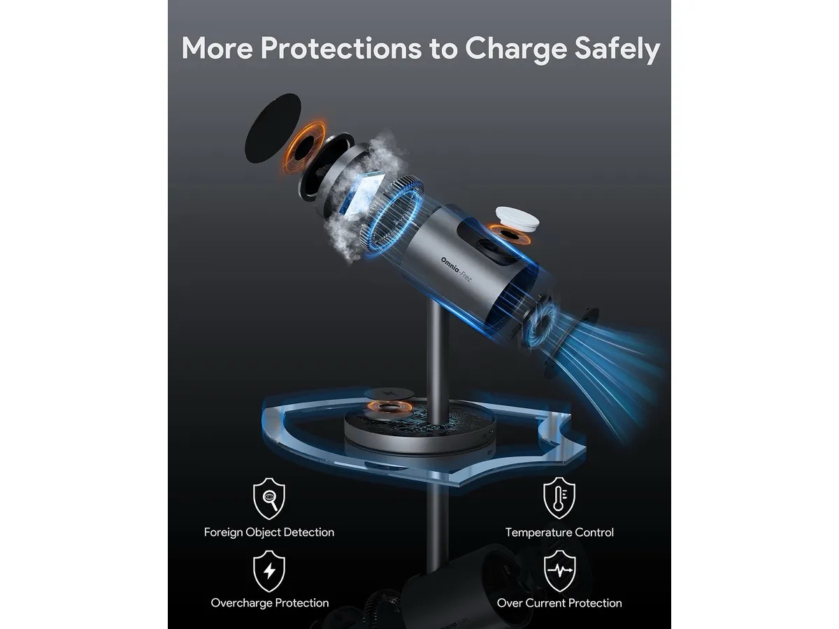 (15W) MagFusion Pro 3in1 Magnetisches Ladegerät Qi2 Wireless Charger für Apple iPhone / Airpods / Apple Watch mit Kühlsystem (LC-MC311A) - Schwarz