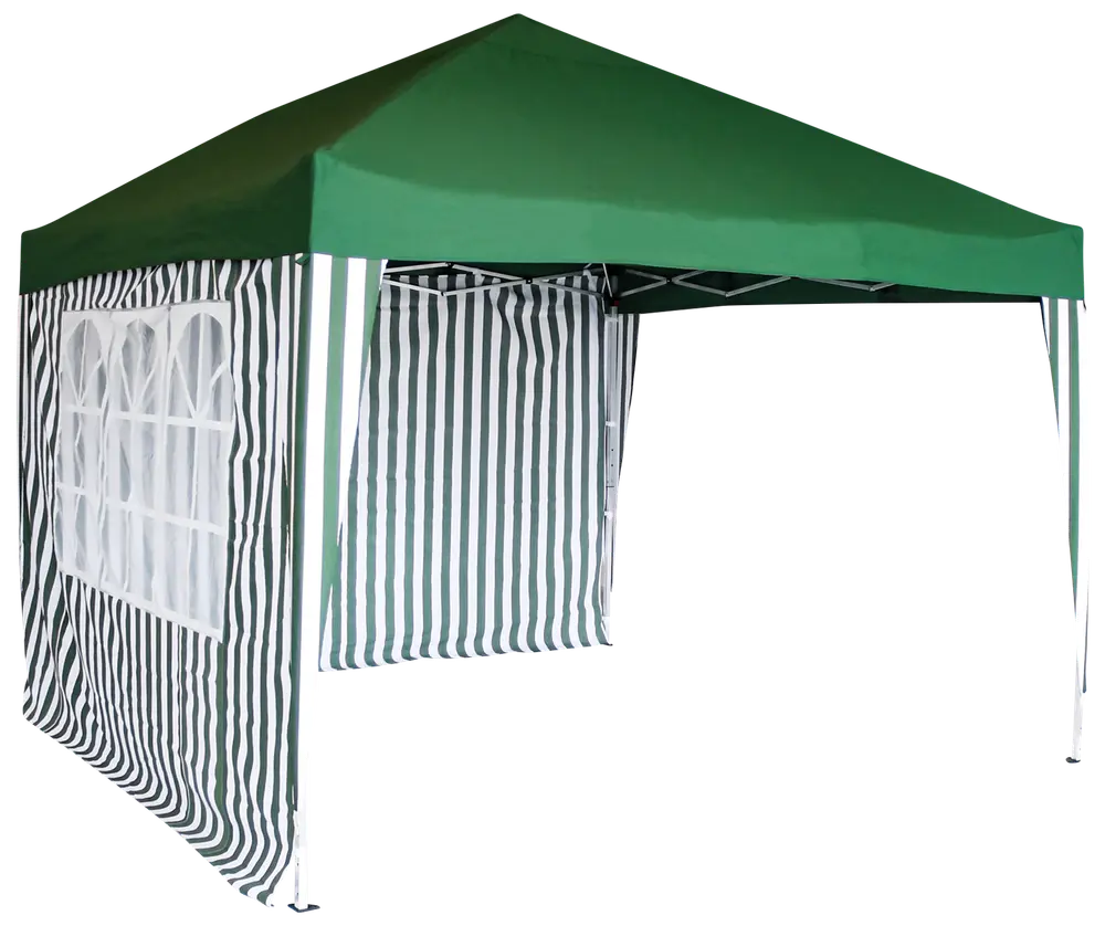 Sidevæg pavillon 2-pak grøn/hvid