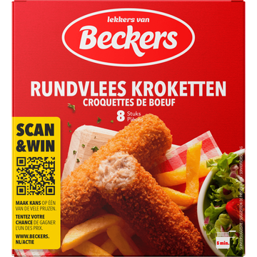 Beckers Rundvlees Kroketten Family Pack 8 x 70 g