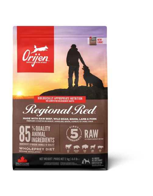 Orijen Whole Prey Regional Red Dog Rund&Zwijn - Hondenvoer
