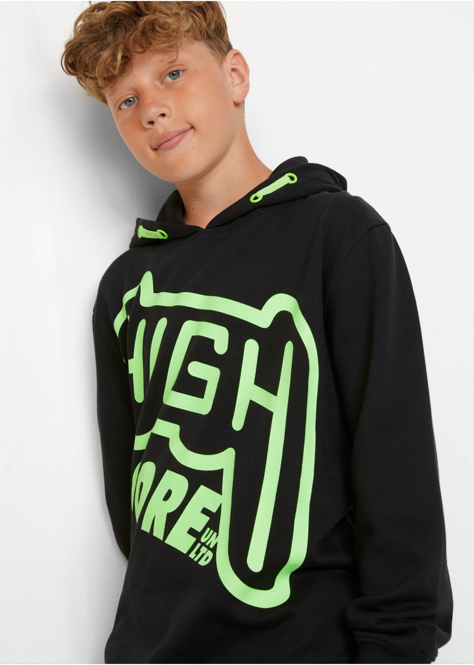 Sweat-shirt garçon à capuche en coton