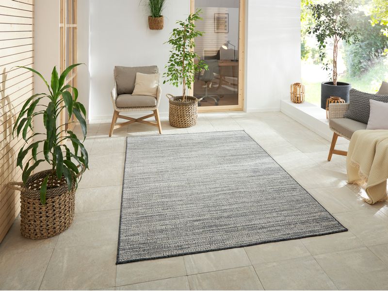 Elle Decoration Teppich Melange 80 x 150 cm, Silver Designteppich