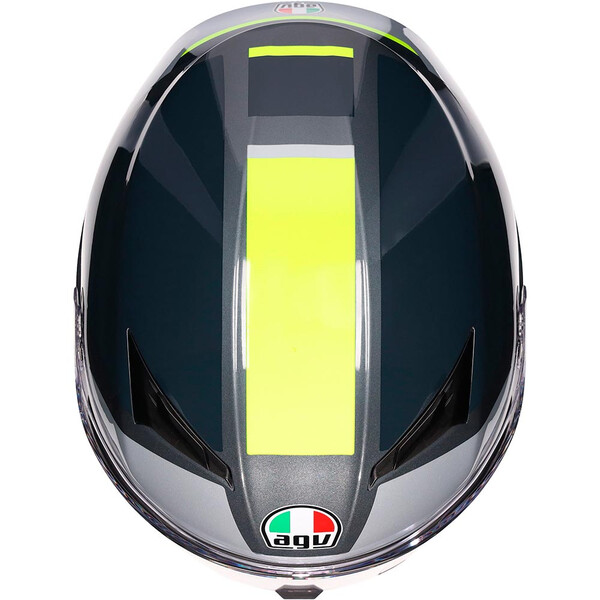 AGV - Casque K3 Shade Noir / Argent / Jaune fluo