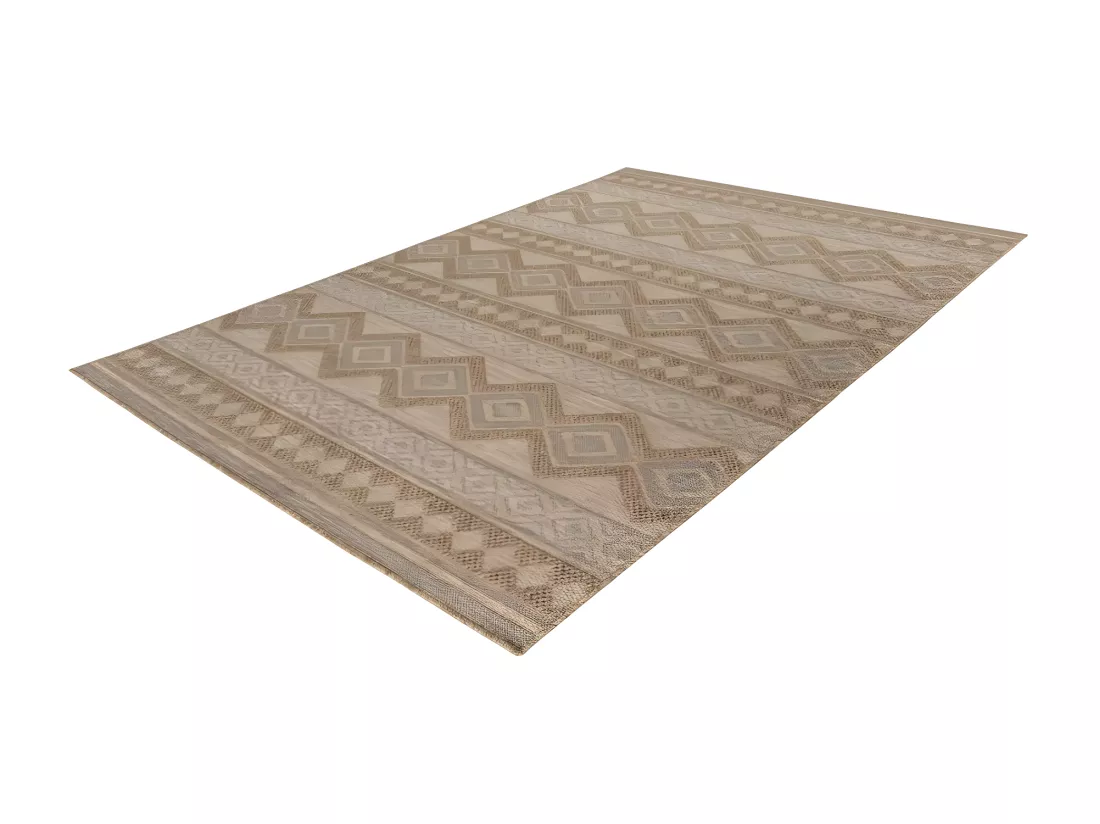Tapis 230x160cm, design C203A coloris naturel - Confort et élégance pour votre intérieur