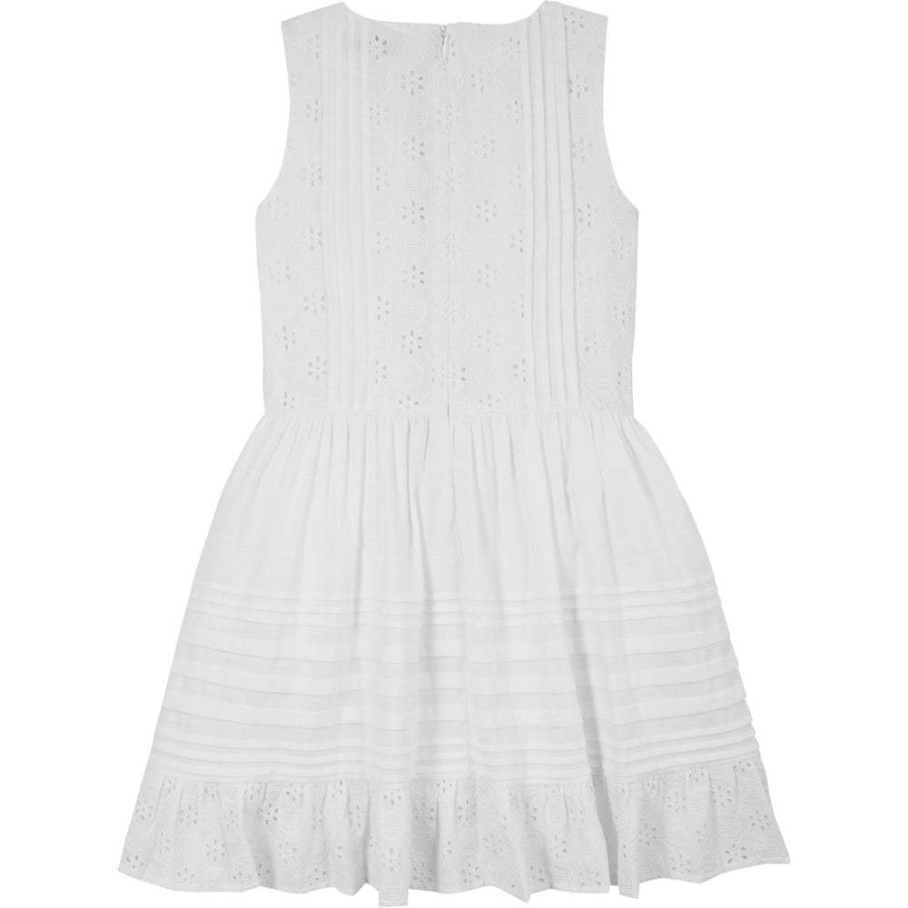 Køb Tommy Hilfiger White Embroidered Bomuld Kjole