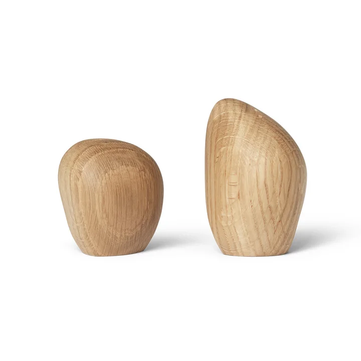 Ferm Living - Cairn Salz- und Pfefferstreuer, Eiche lackiert (2er-Set)