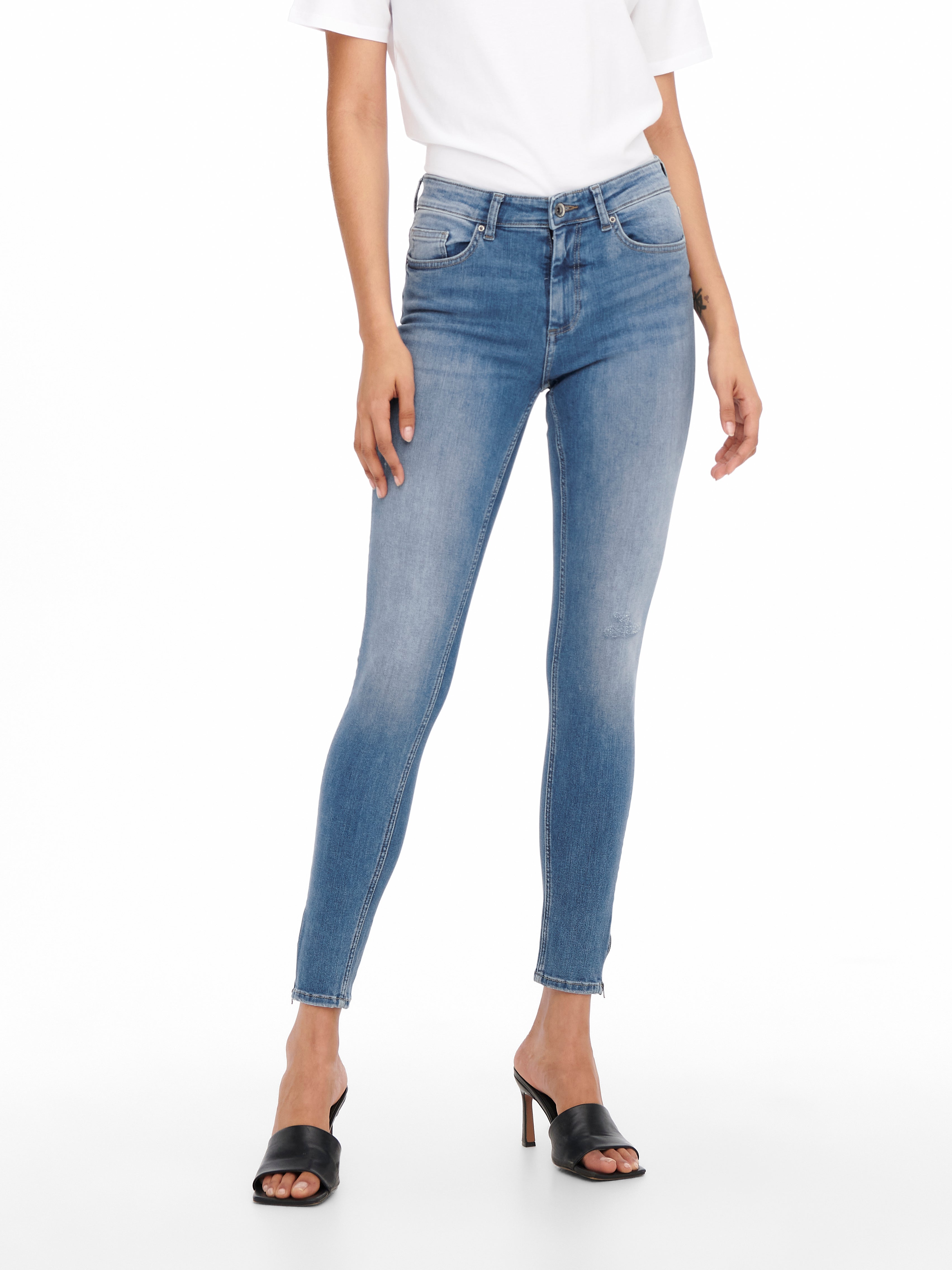 ONLBLUSH Mittlere Taille Skinny Fit Jeans Light Medium Blue Denim