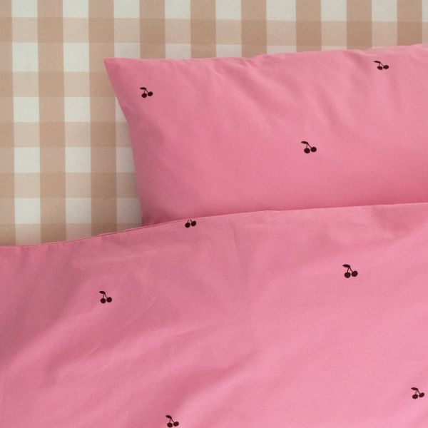 Studio Ditte Dekbedovertrek Kersen - 140 x 220 cm - Roze