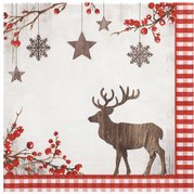 Serviette à motif de Noël 'X-mas Deer'