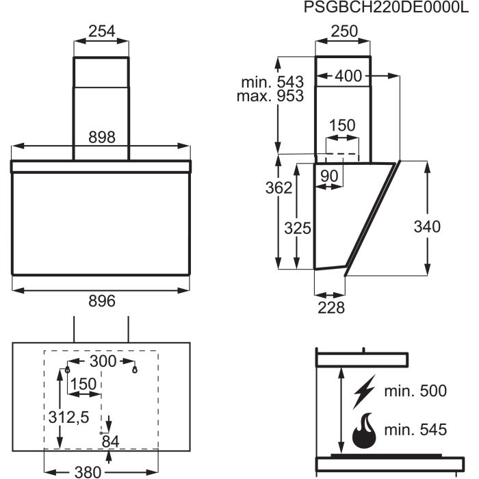 AEG Dunstabzugshaube Serie 7000 Hob2Hood DVE5961HB