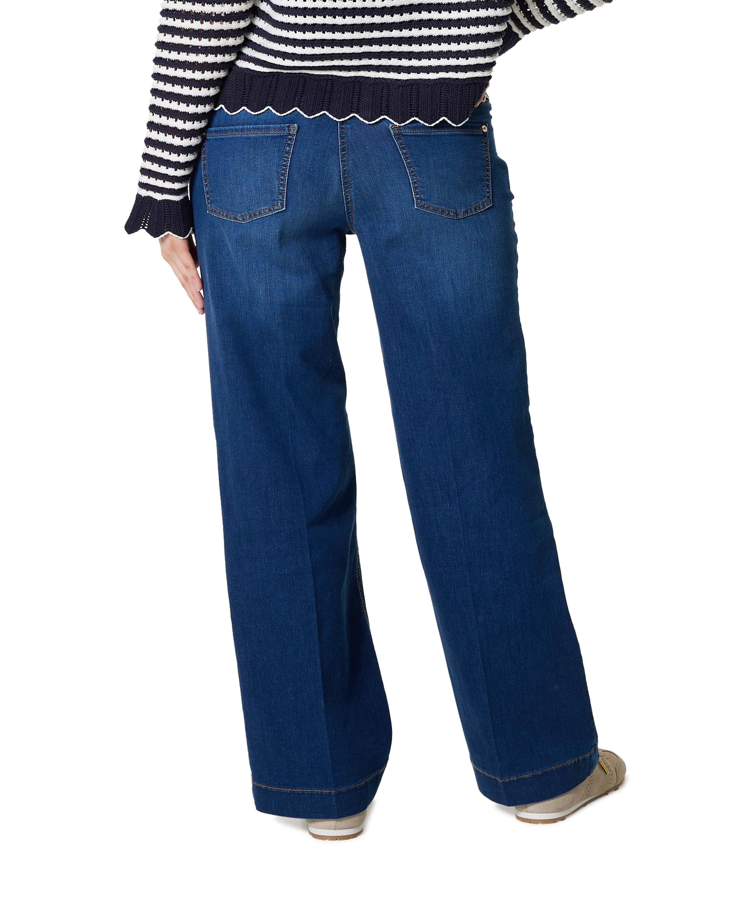 MAC WIDE dames jeans blauw