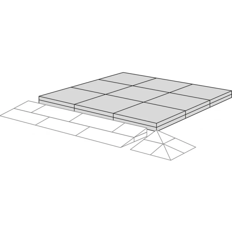 Palier pour Rampe de Seuil Modulable - 18 à 55 mm - pour Kit 1