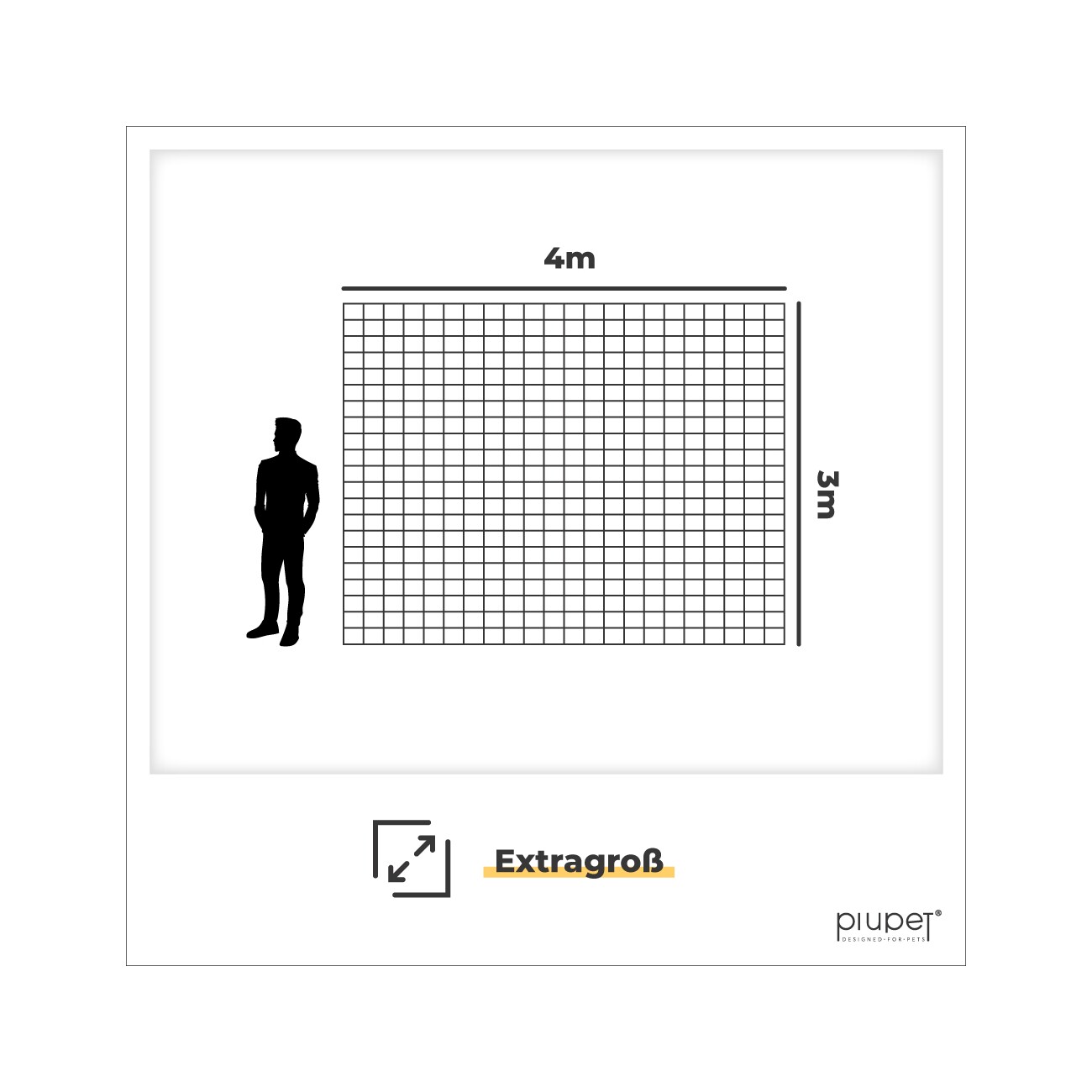 PIUPET Katzennetz transparent 3 x 4 m