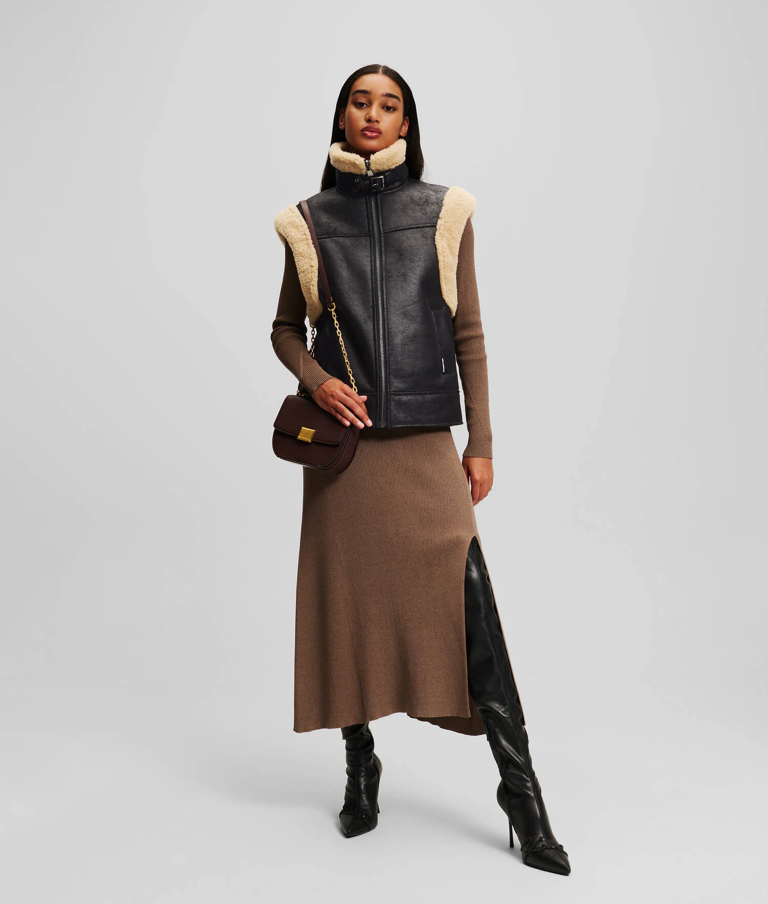 GILET IMITATION DAIM