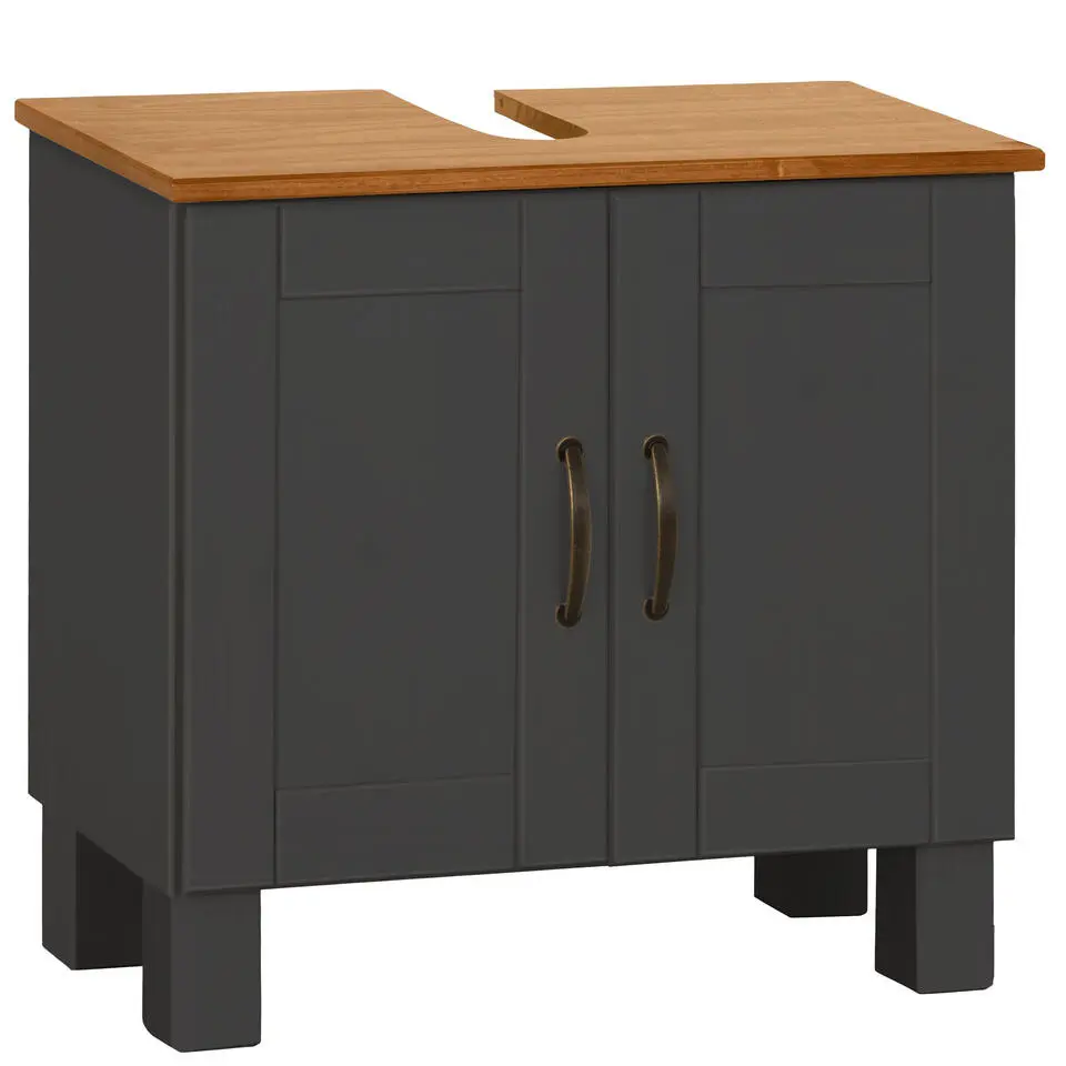 Alby - Wastafelonderkast 60 cm met 2 deuren in antraciet