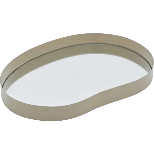 Spiegeltablett oval beige