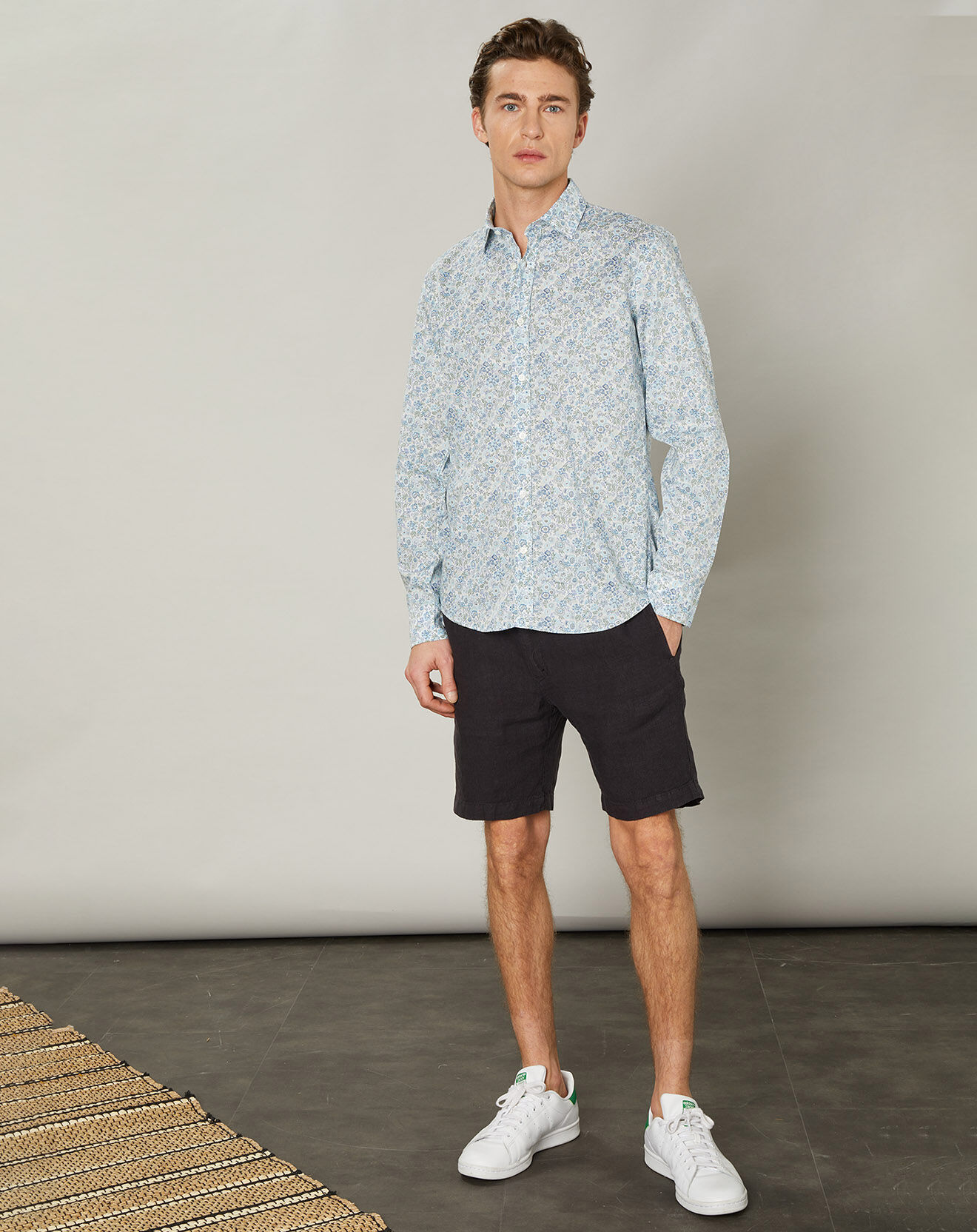 Hartford Chemise slim Sammy bleue