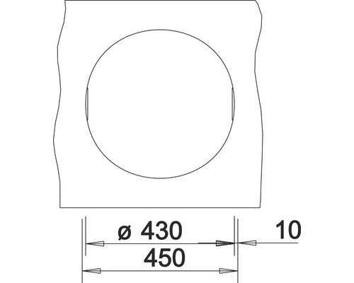 Blanco RONDO spoelbak 450 x 450 mm antraciet 511629