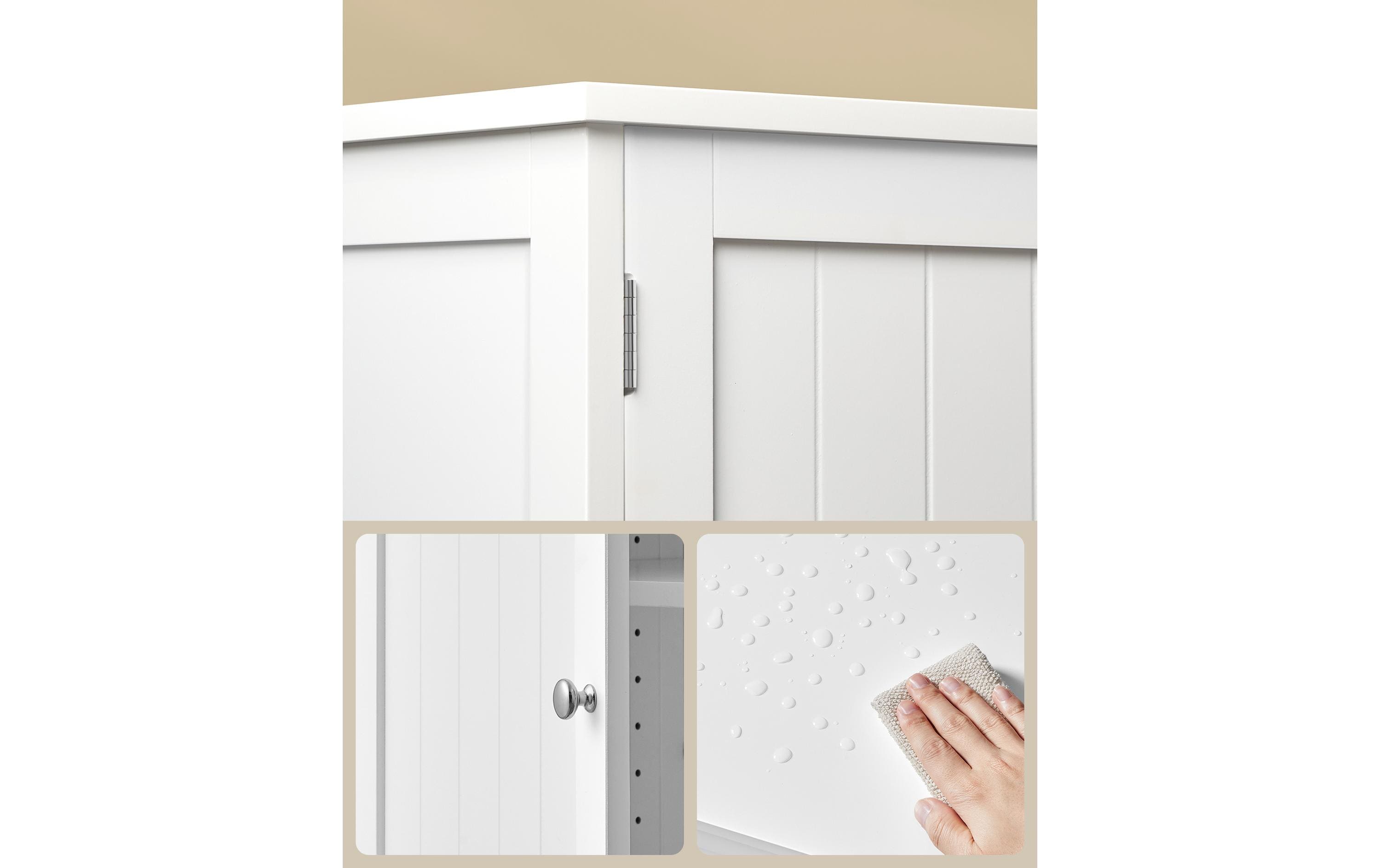 Schuhschrank Landhausstil 80 x 70 cm, Weiss<br>Schuh-Organizer