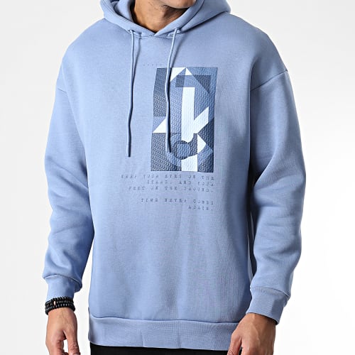 Sweat Capuche 9801 Bleu Clair