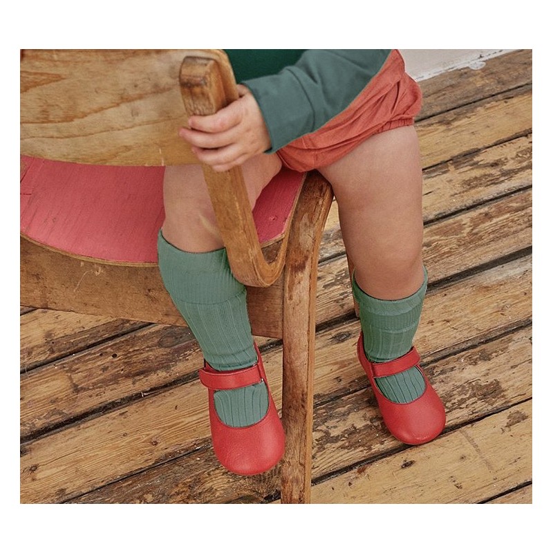 Condor Condor chaussettes hautes côtelées lichen