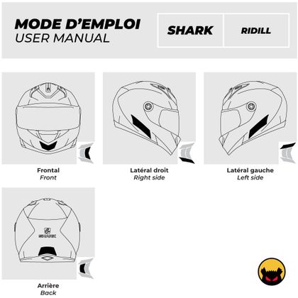 Stickers Réfléchissants Fear The Yellow Bear REPLICA SHARK RIDILL - Blanc