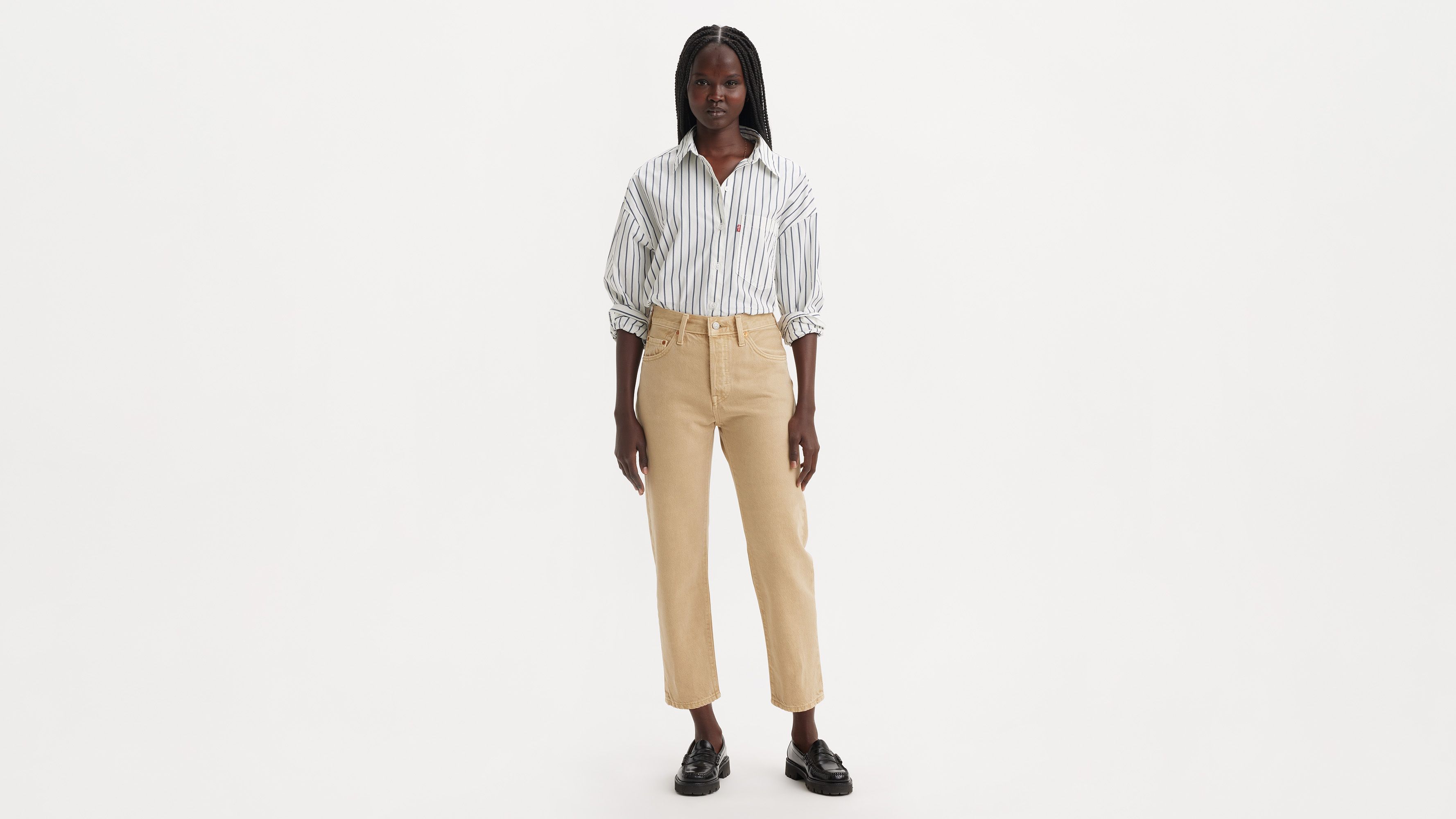 Jean 501® Original Crop - Dusty Safari - Beige